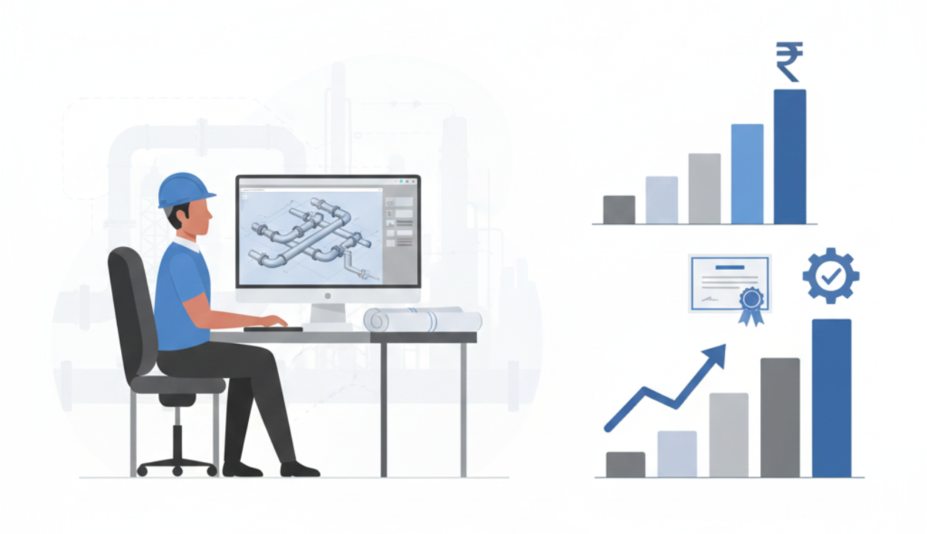 piping engineer salary in India